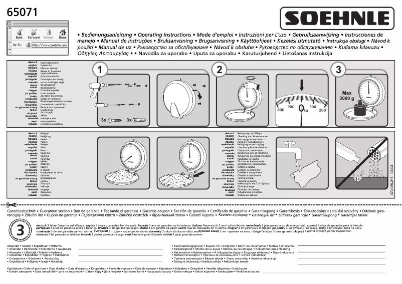Página 1 del manual Manual de usuario Soehnle 65070