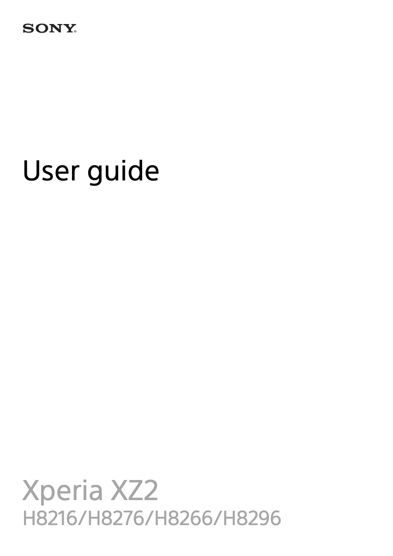 Página nº 1 - Manual de usuario Sony Xperia XZ2 pink