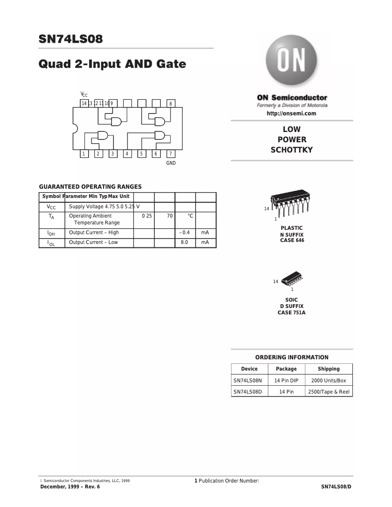 Página nº 1 - Manual de usuario Steren SN74LS08N