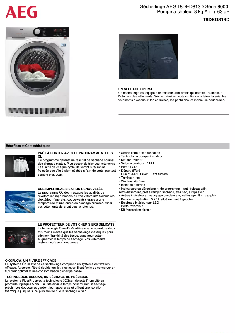 Imagen de la primera página del manual del dispositivo T8DED813D