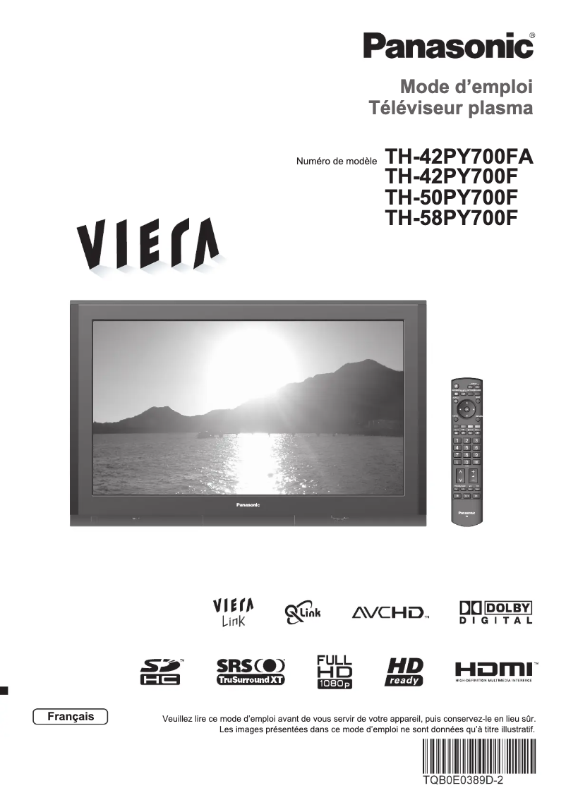 Imagen de la primera página del manual del dispositivo TH-58PY700F