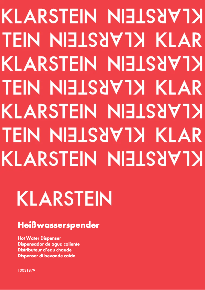 Imagen de la primera página del manual del dispositivo Fontaine à eau 10031879