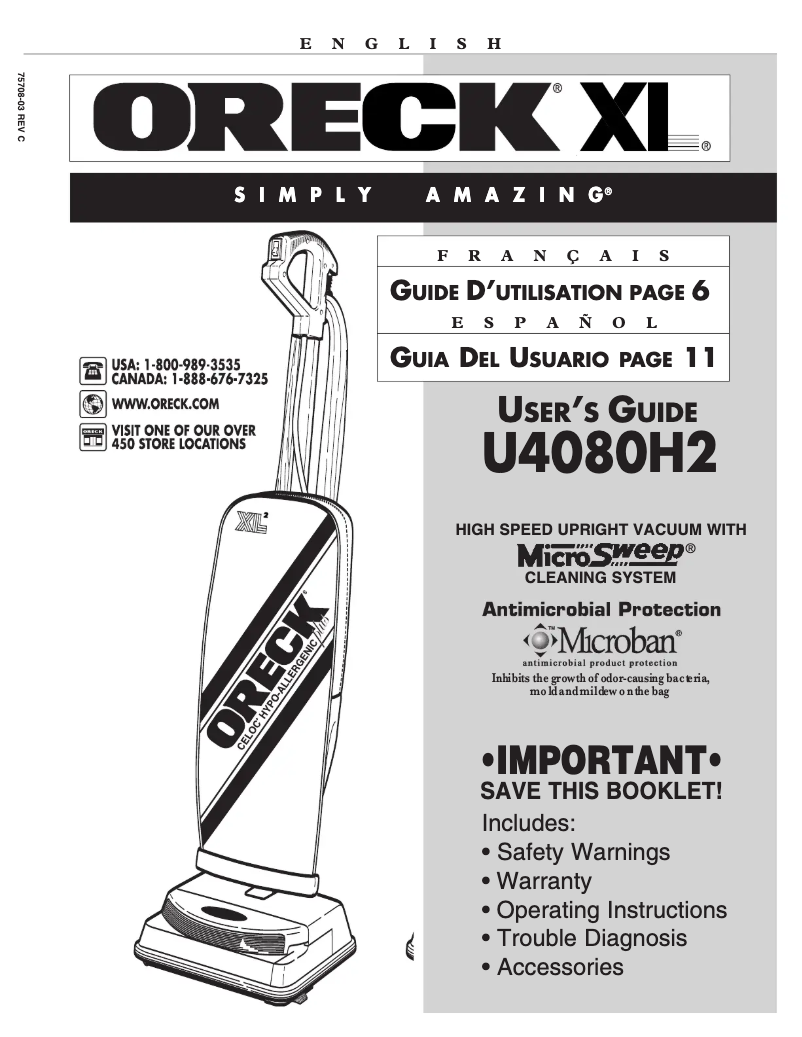 Imagen de la primera página del manual del dispositivo Ultra U4080H2