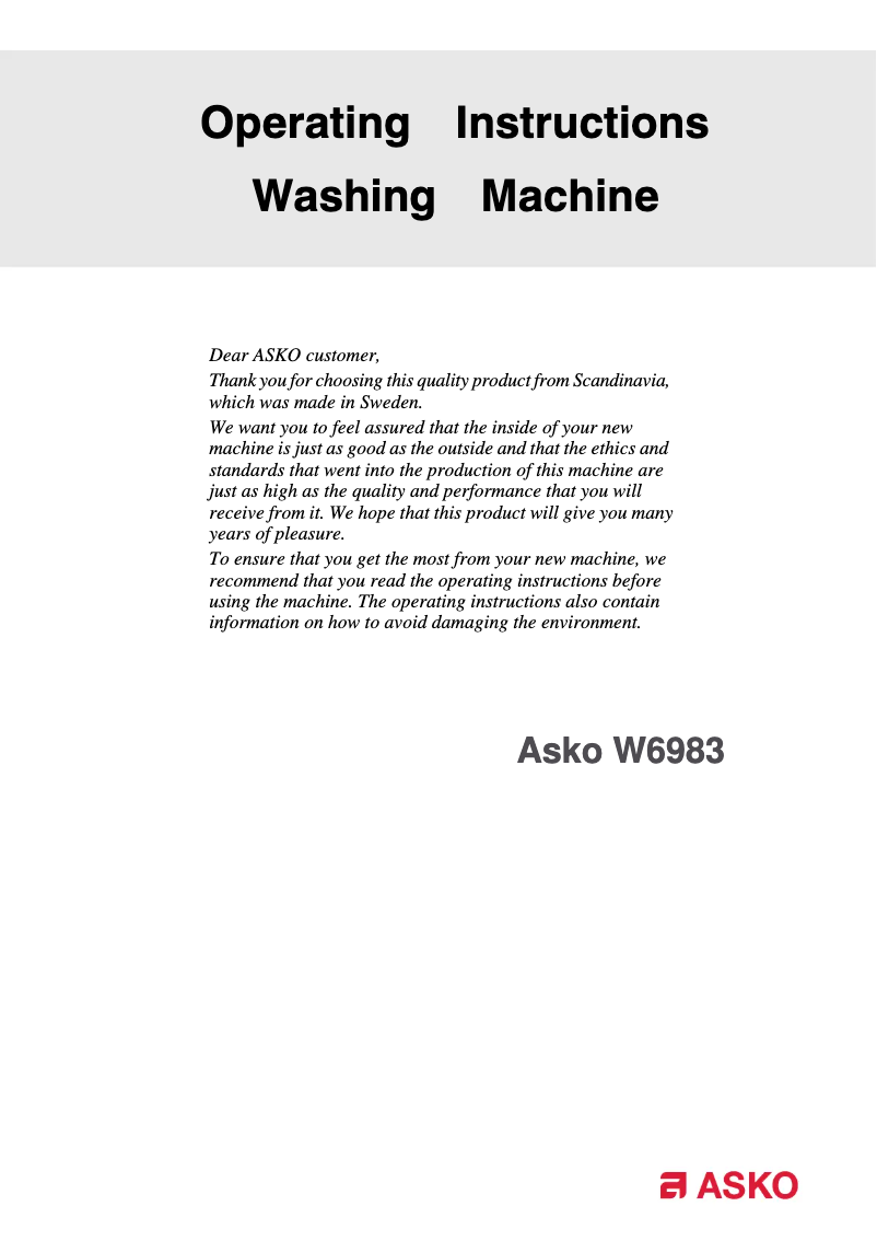 Imagen de la primera página del manual del dispositivo W6983