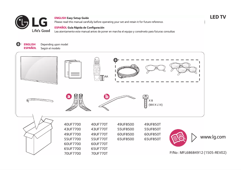 Página nº 1 - Manual de usuario LG 60UF8500-SC