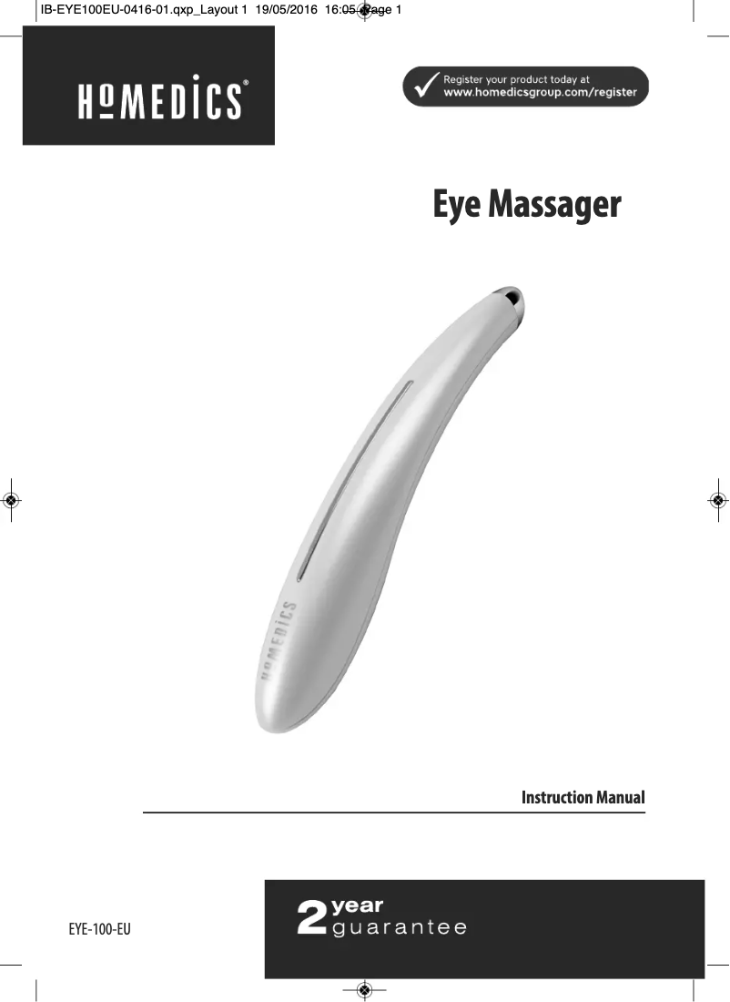 Página 1 del manual Manual de usuario Homedics Eye Revive