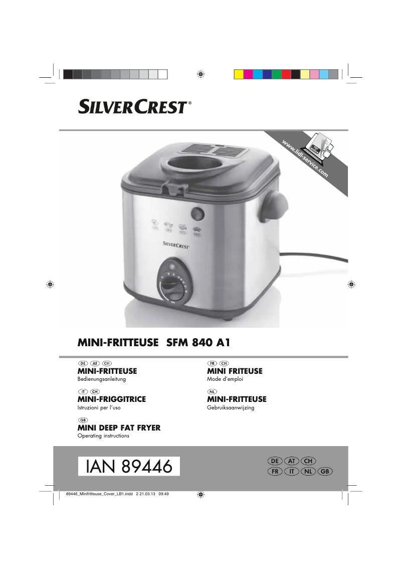 Página 1 del manual Manual de usuario SilverCrest SFM 840 A1