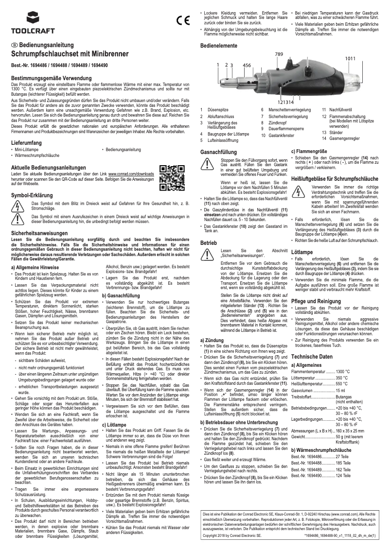 Página 1 del manual Manual de usuario Toolcraft TC-HSK-27