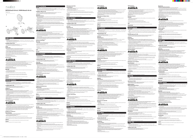 Página 1 del manual Manual de usuario Nedis FNTR10CWT40H