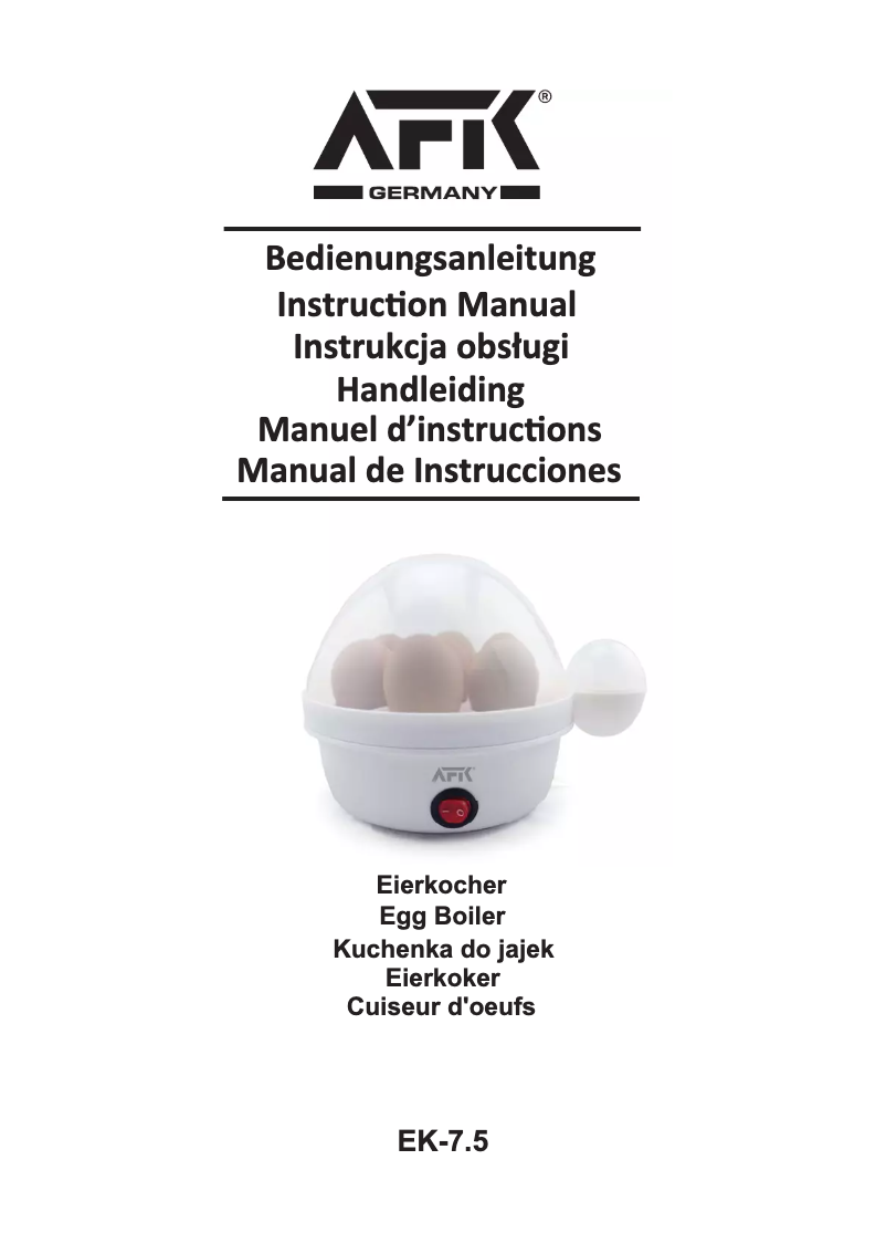 Página nº 1 - Manual de usuario AFK EK-7.5