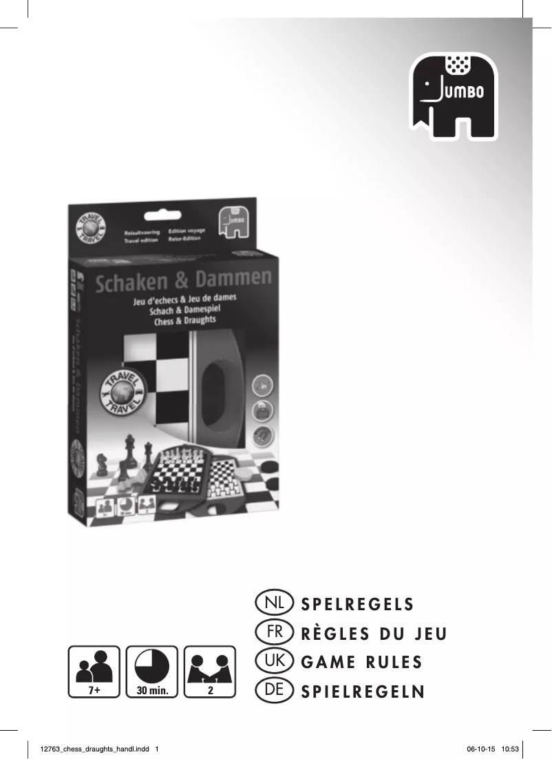 Imagen de la primera página del manual del dispositivo Schaken & Dammen Reisspel