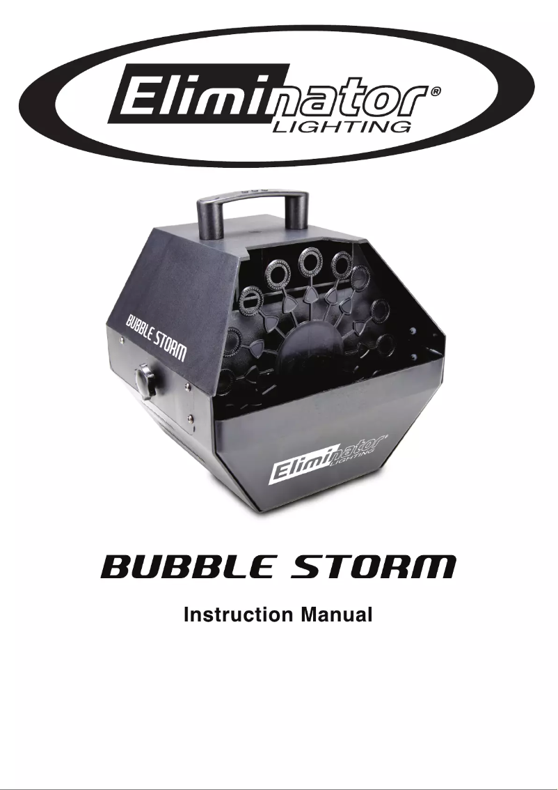 Imagen de la primera página del manual del dispositivo Bubble Storm