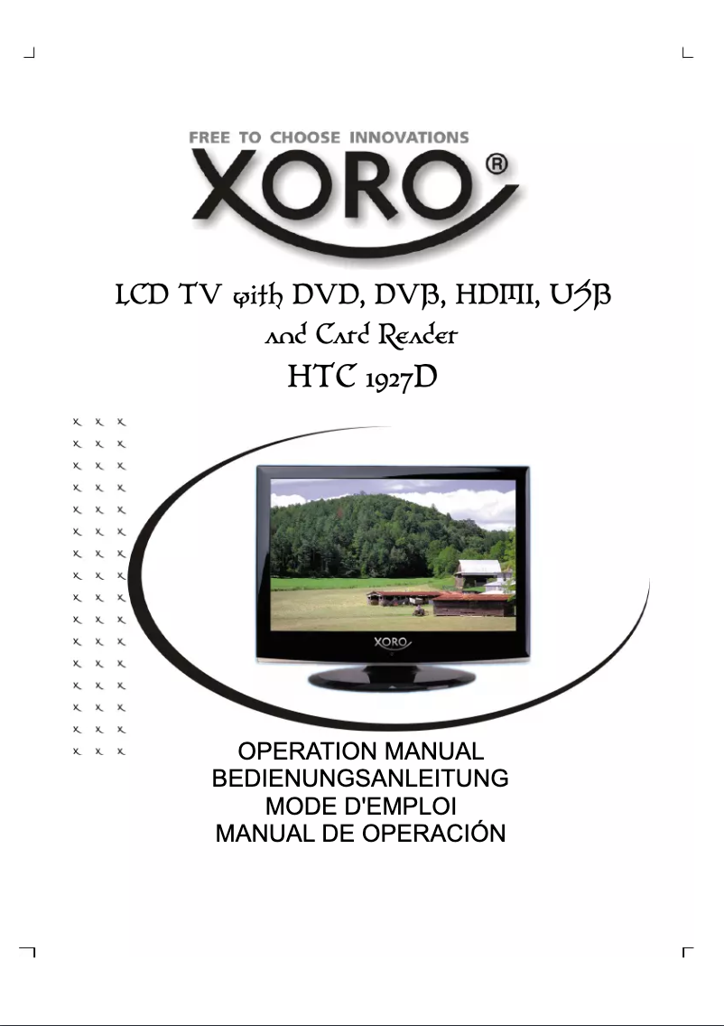 Página 1 del manual Manual de usuario Xoro HTC 1927D