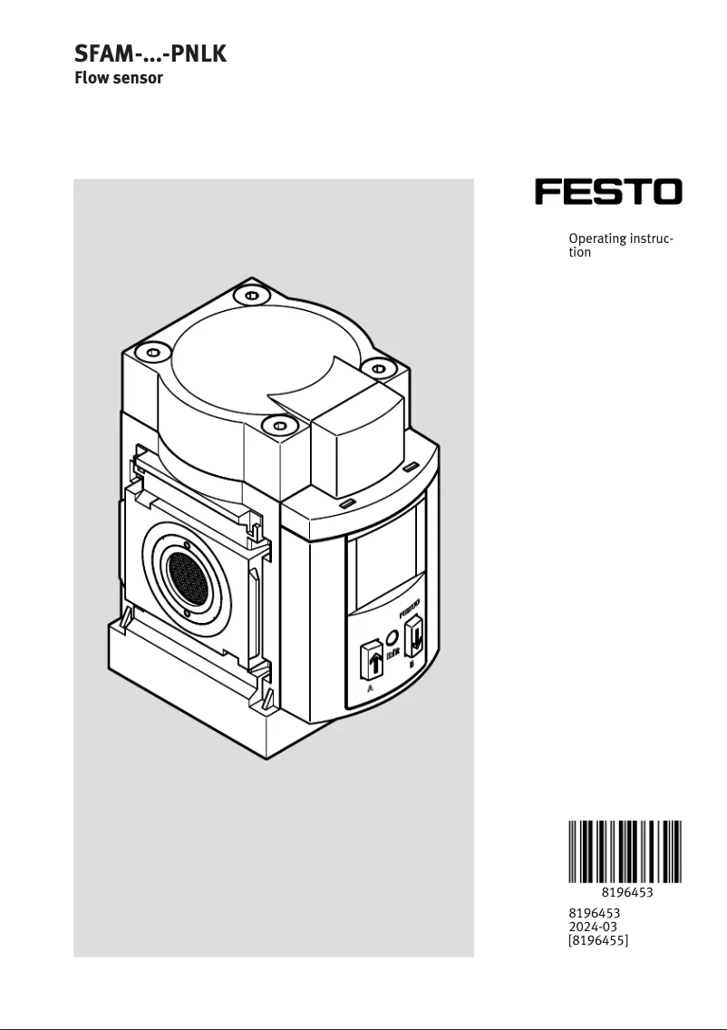 Página 1 del manual Manual de usuario Festo SFAM-62-3000L-M-PNLK-PNVBA-M12