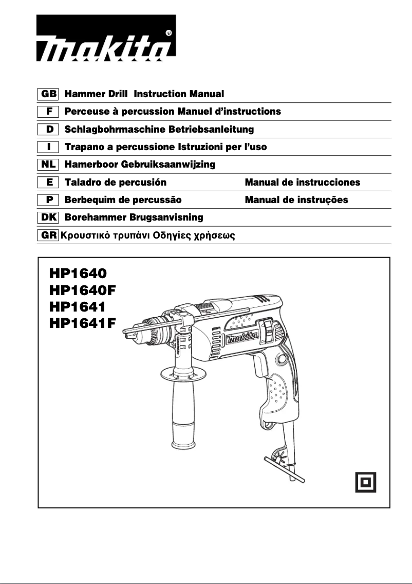 Página 1 del manual Manual de usuario Makita HP1641K1X