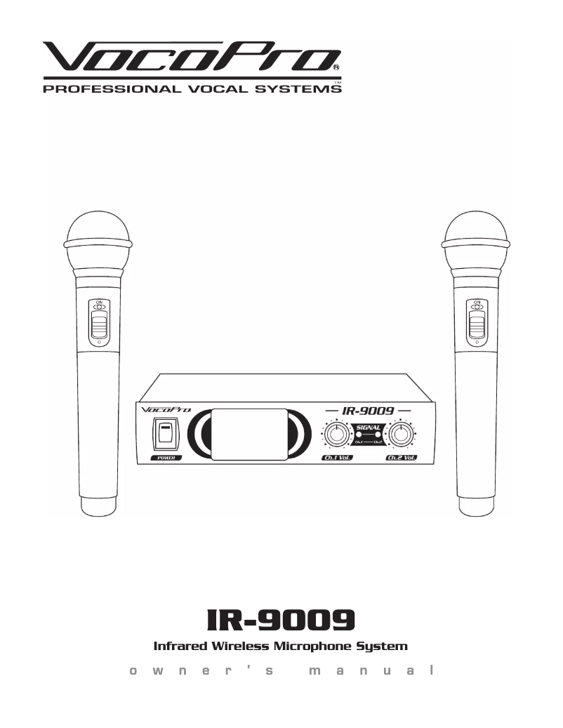 Página 1 del manual Manual de usuario Vocopro IR-9009