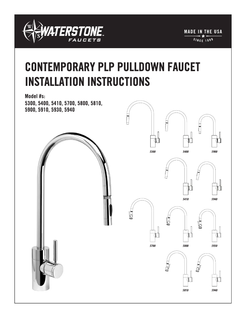 Página 1 del manual Manual de usuario Waterstone 5900