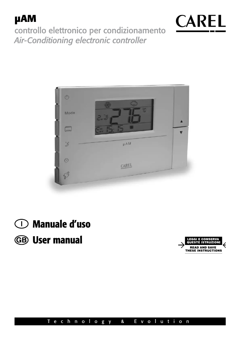 Imagen de la primera página del manual del dispositivo µAM