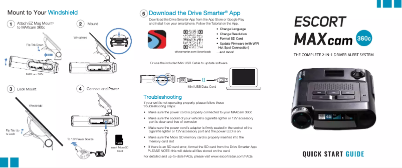 Imagen de la primera página del manual del dispositivo MAXcam 360c