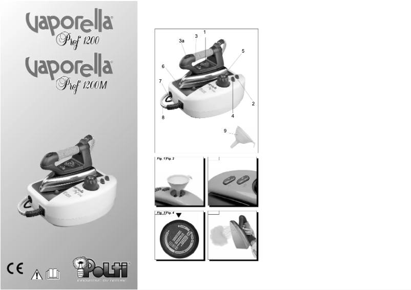 Imagen de la primera página del manual del dispositivo Vaporella Prof 1200M