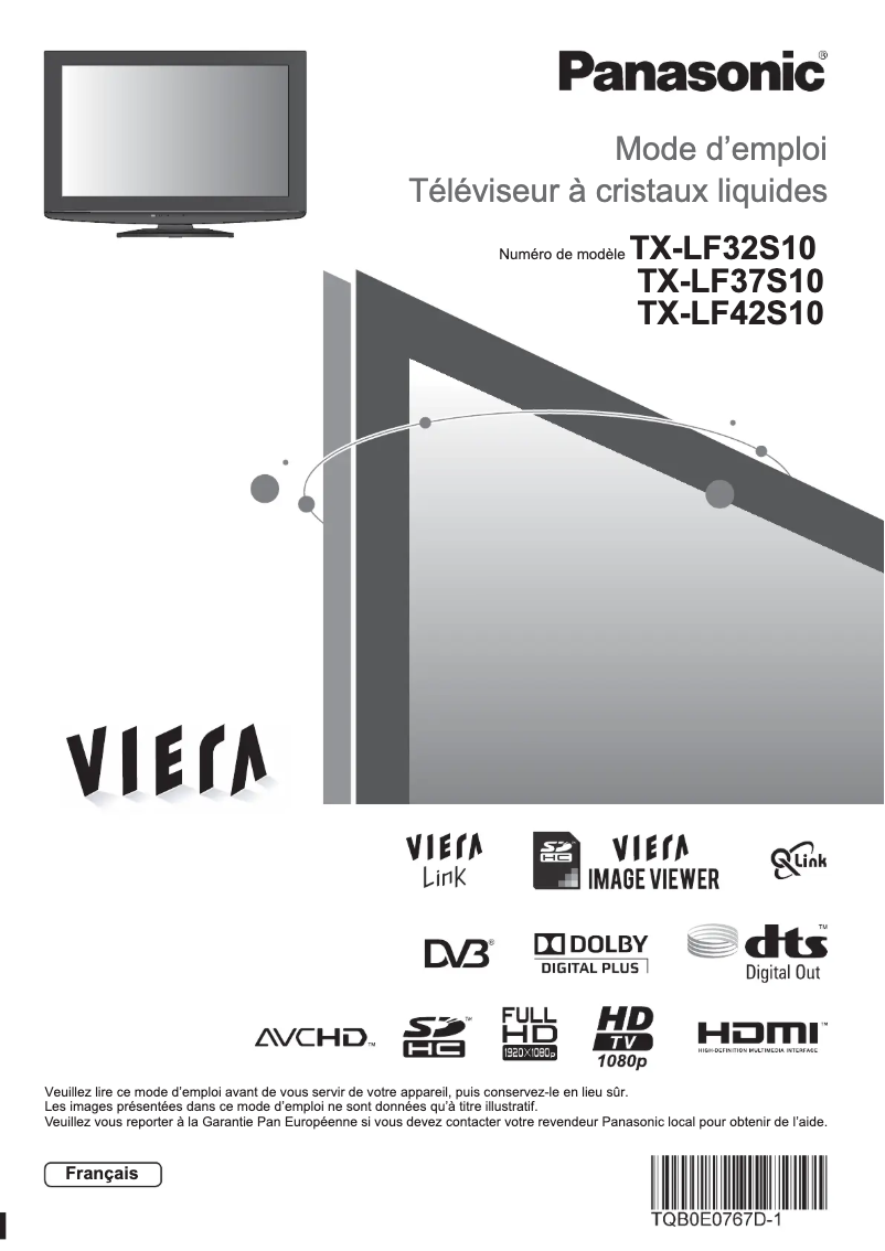 Página nº 1 - Manual de usuario Panasonic Viera TX-LF37S10