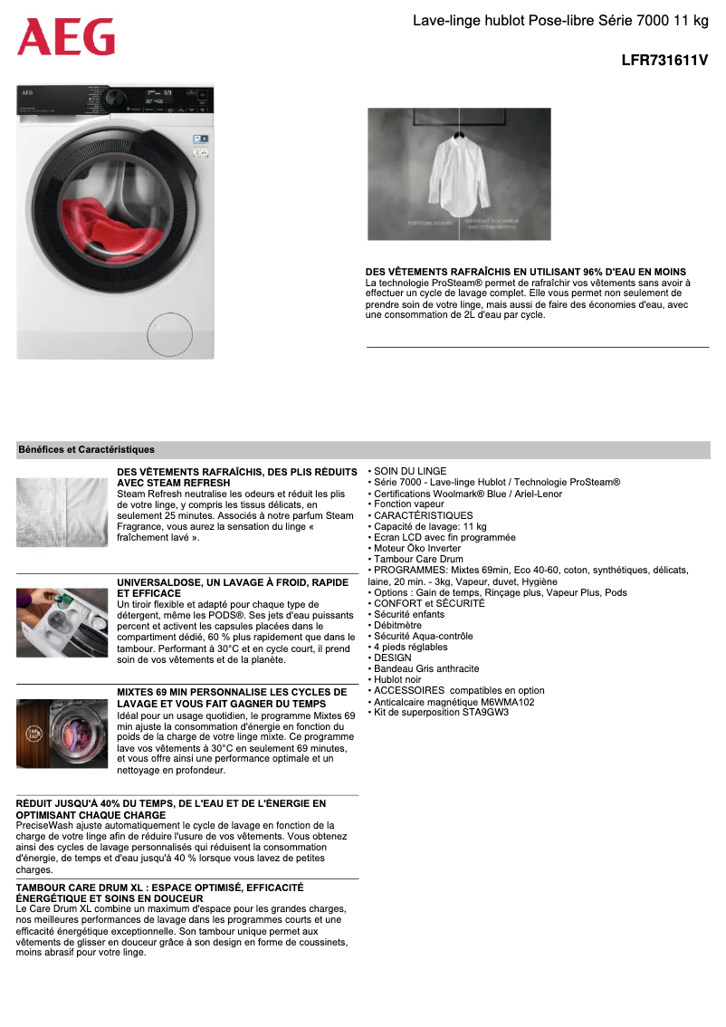 Imagen de la primera página del manual del dispositivo LFR731611V