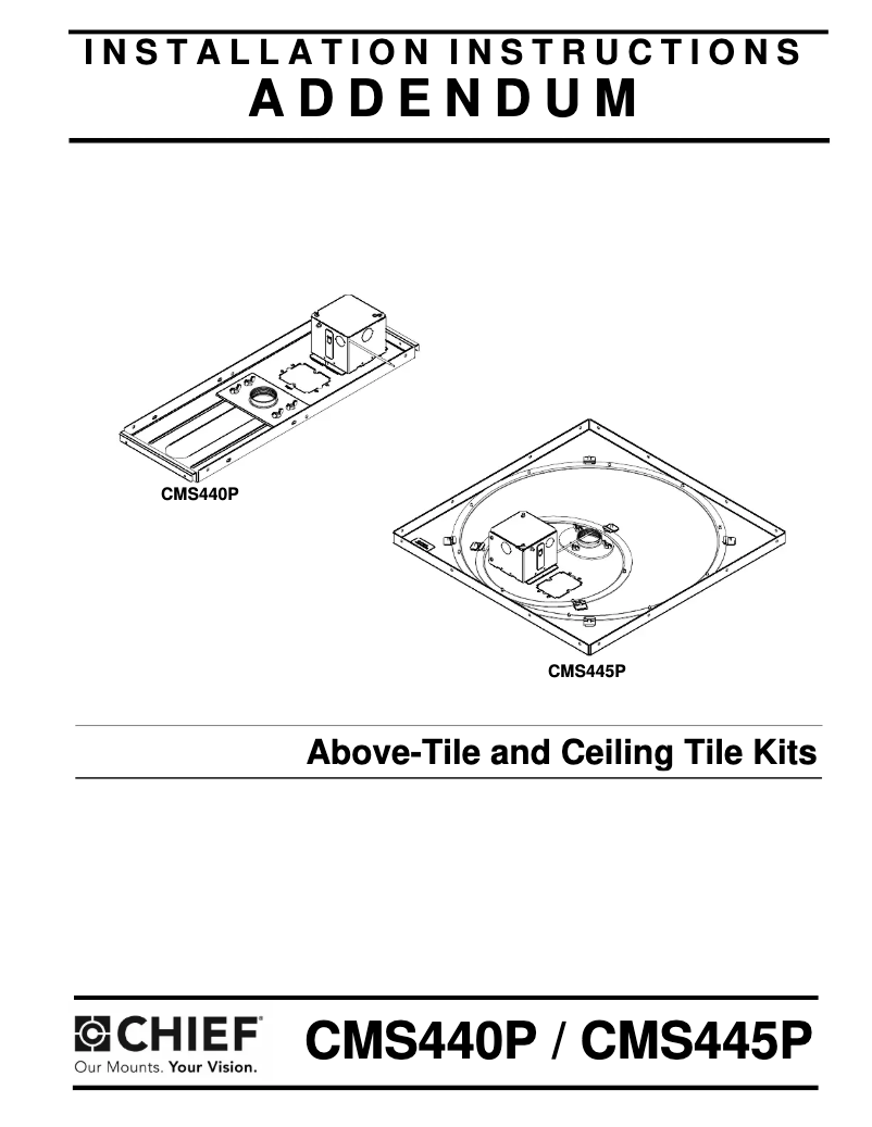Página 1 del manual Manual de usuario Chief CMS440P