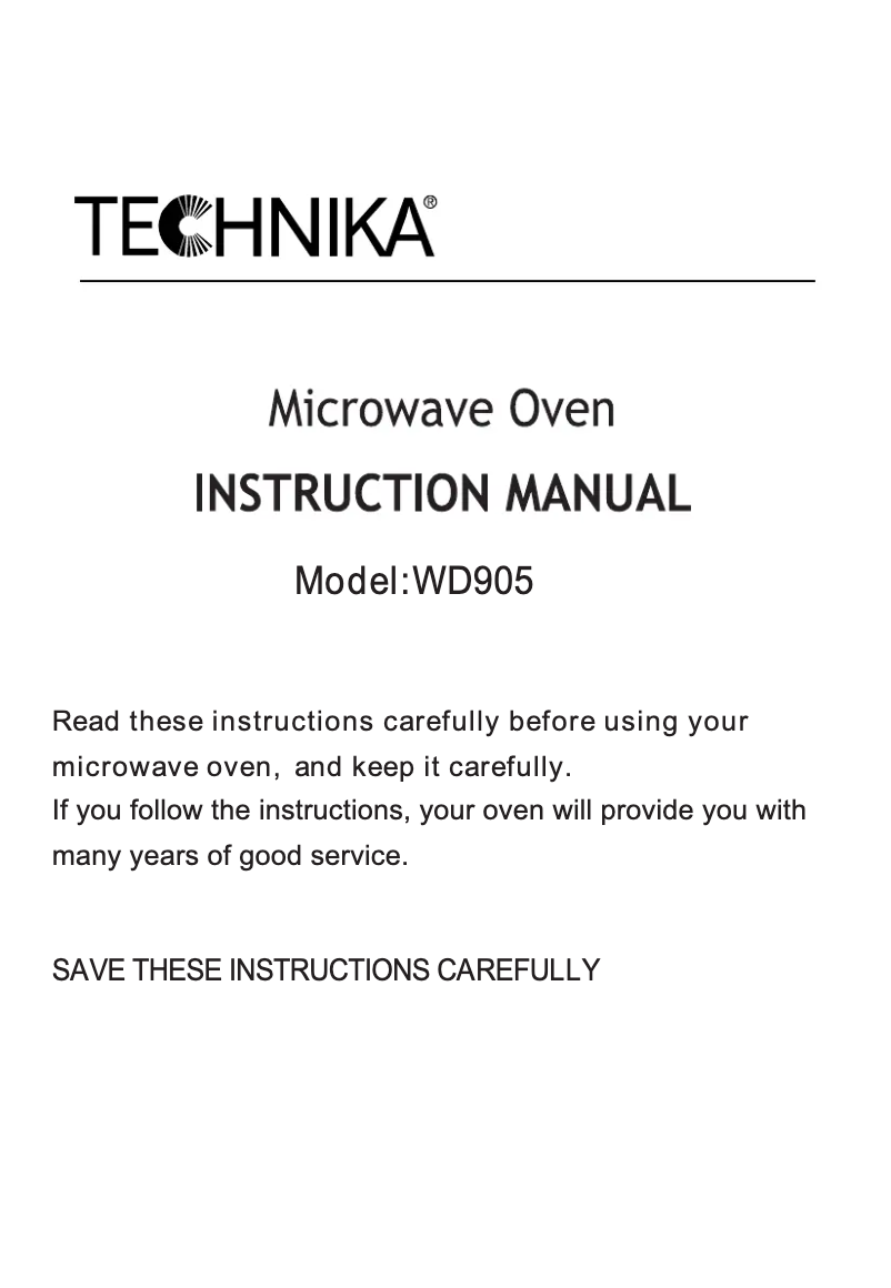 Imagen de la primera página del manual del dispositivo WD905