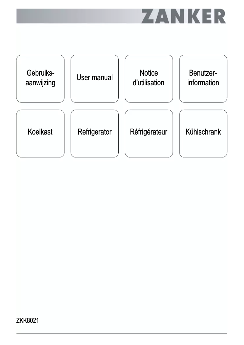 Página 1 del manual Manual de usuario Zanker ZKK8021