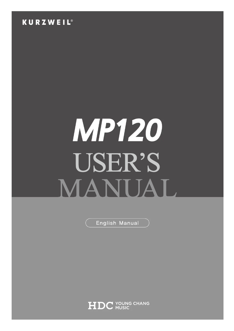 Página 1 del manual Manual de usuario Kurzweil MP120