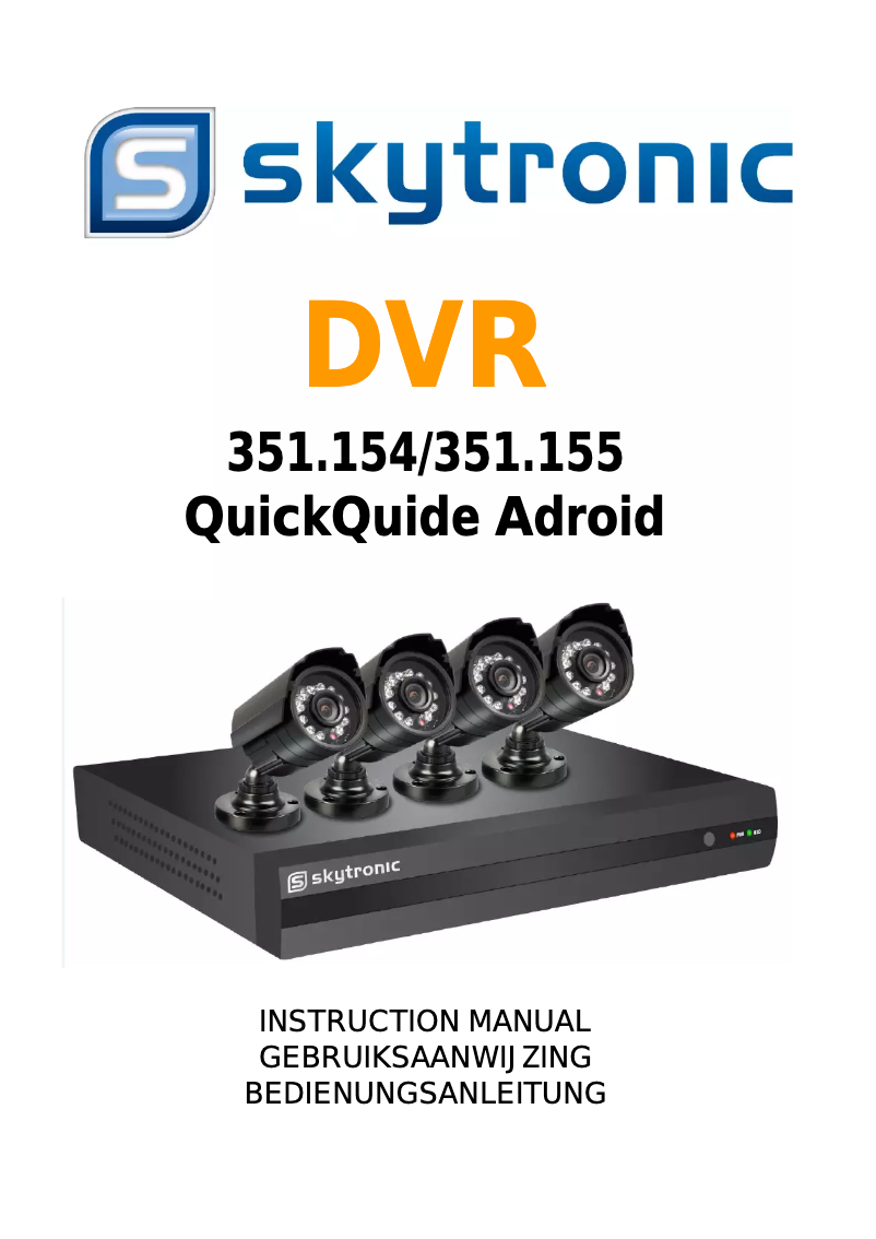 Imagen de la primera página del manual del dispositivo DVR 351.154