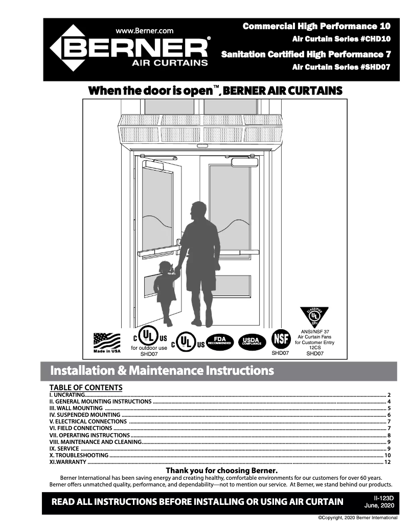 Imagen de la primera página del manual del dispositivo SHD07-1048AA