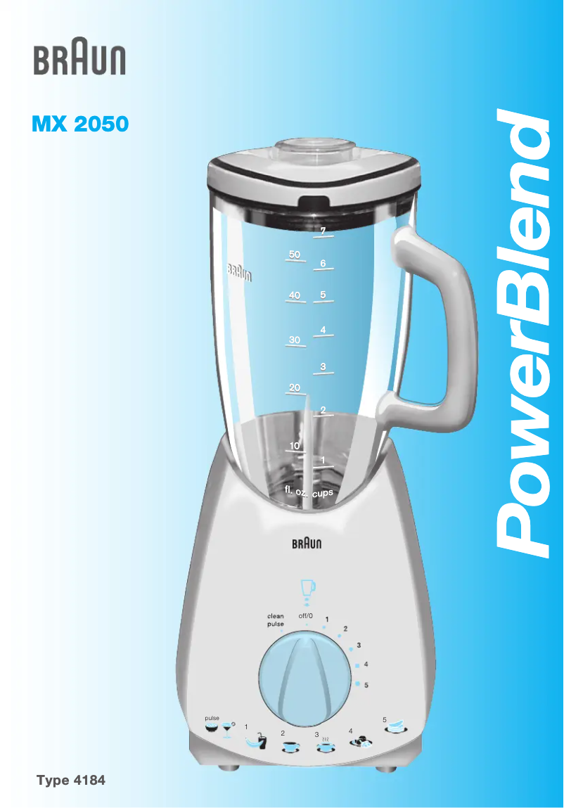 Página 1 del manual Manual de usuario Braun PowerBlend MX 2050