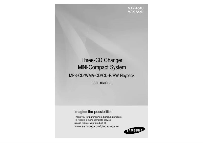 Página 1 del manual Manual de usuario Samsung MAX-A55U