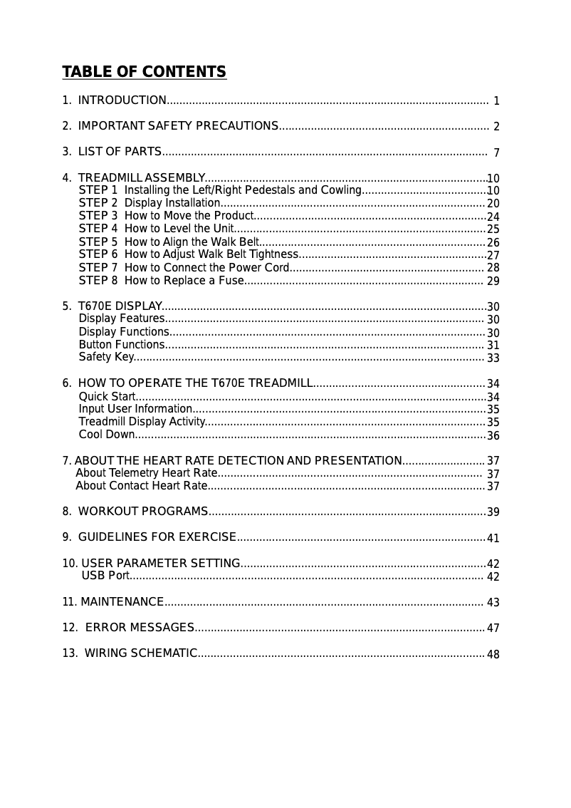 Página nº 1 - Manual de usuario SportsArt T670E