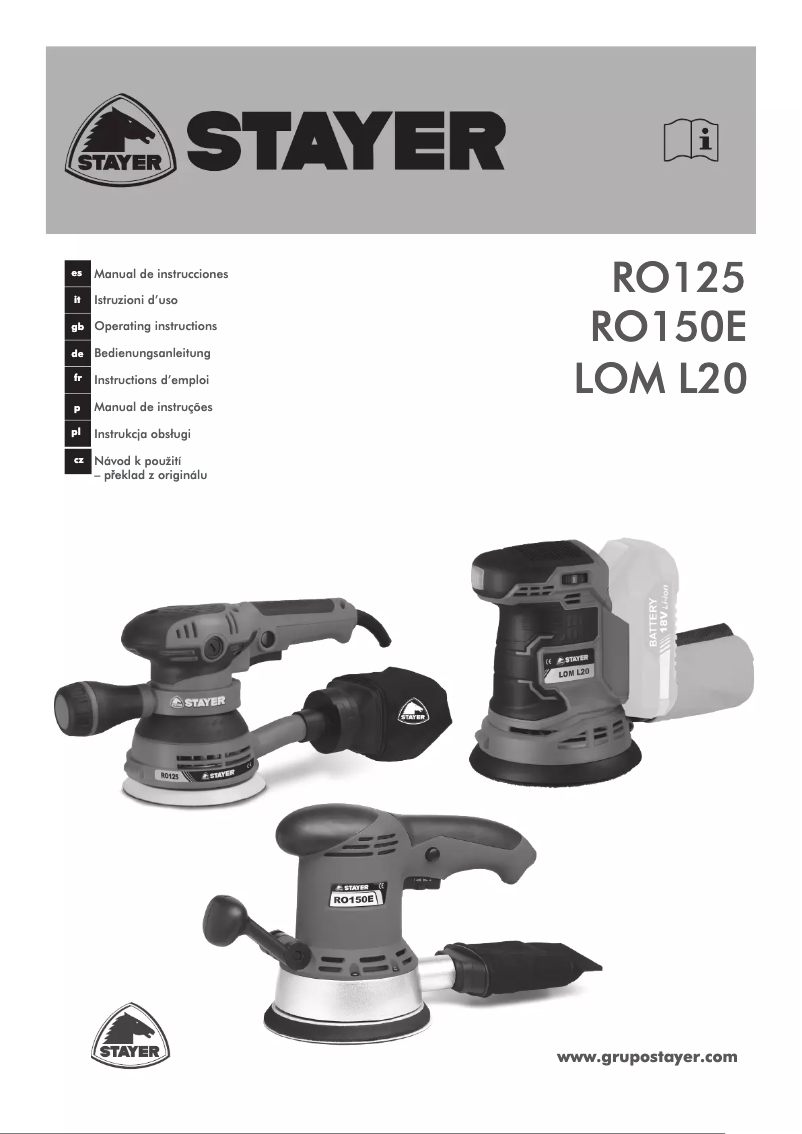 Página 1 del manual Manual de usuario Stayer RO 150 E
