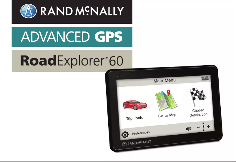 Página nº 1 - Guía de inicio rápido Rand McNally RoadExplorer 60