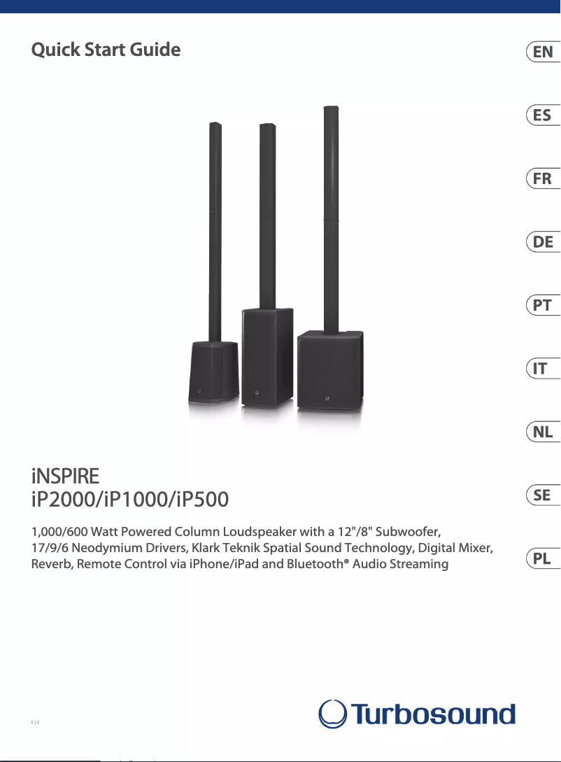 Imagen de la primera página del manual del dispositivo iNSPIRE iP1000