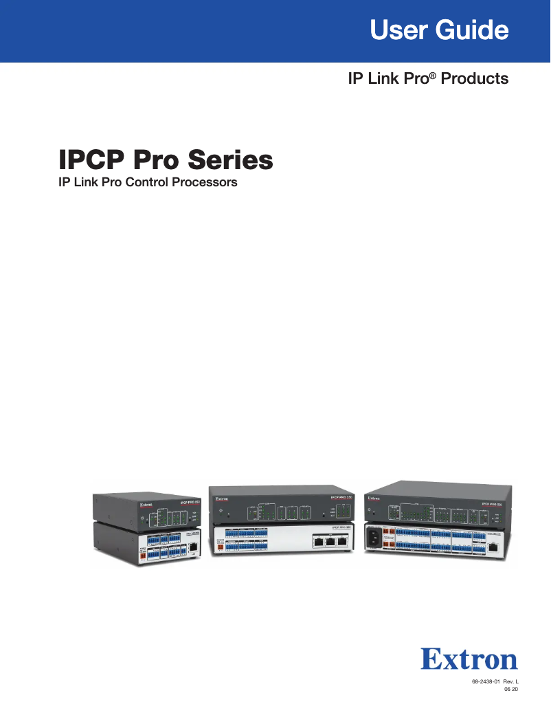 Imagen de la primera página del manual del dispositivo IPCP Pro 555