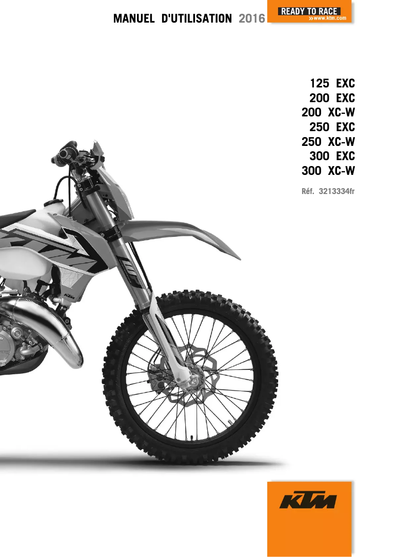 Página 1 del manual Manual de usuario KTM 250 EXC Six Days (2016)