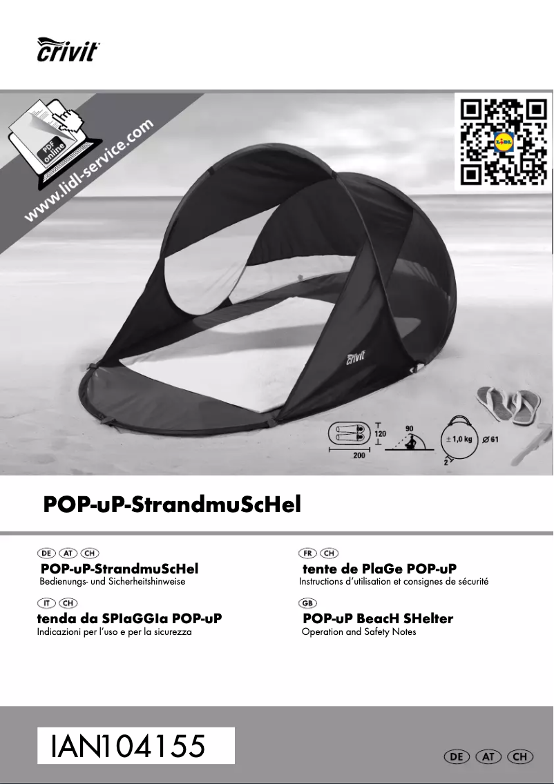 Página nº 1 - Manual de usuario Crivit IAN 104155