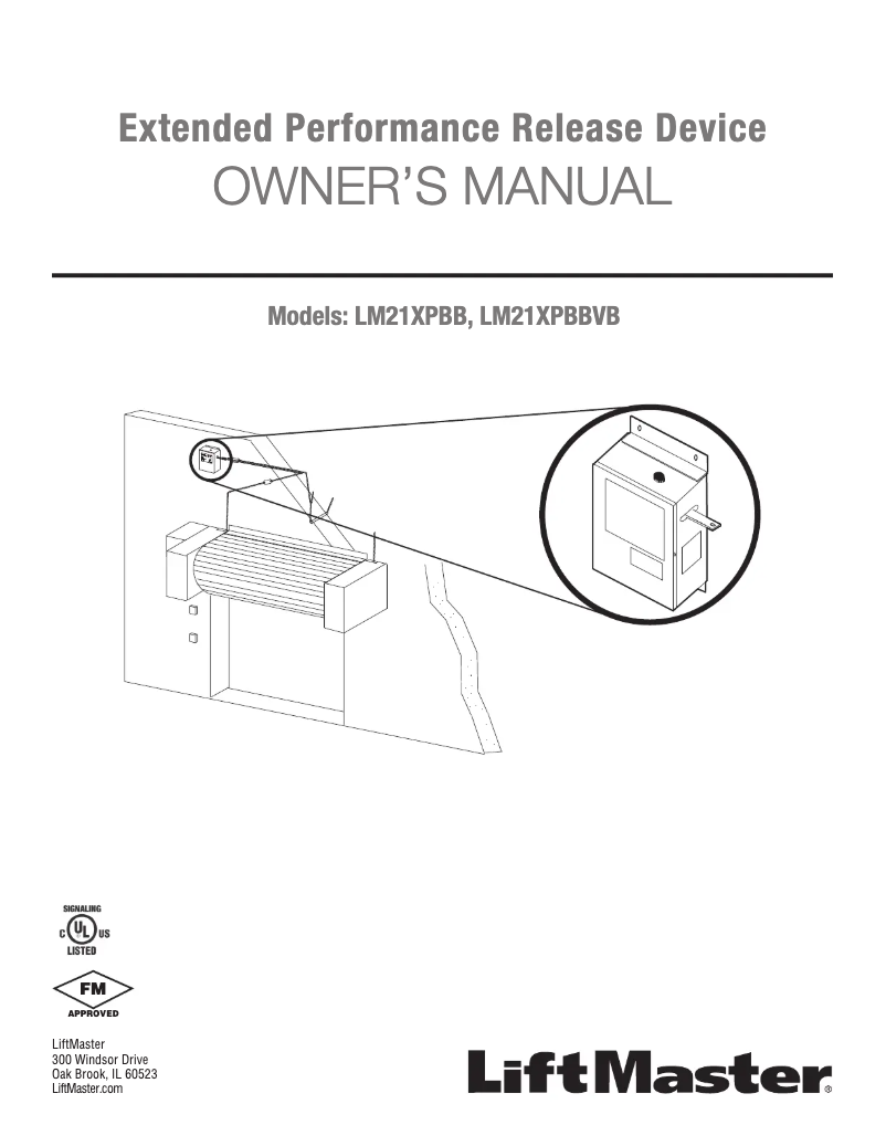 Página 1 del manual Manual de usuario LiftMaster LM21XPBB