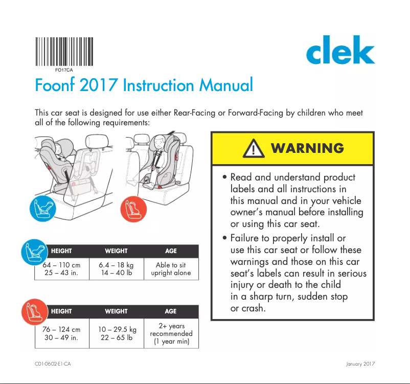 Página 1 del manual Manual de usuario Clek Foonf (2017)