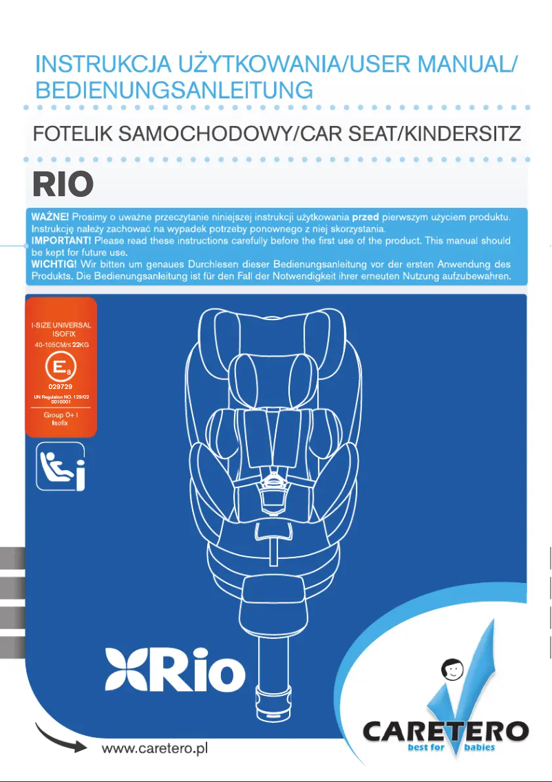 Imagen de la primera página del manual del dispositivo Rio