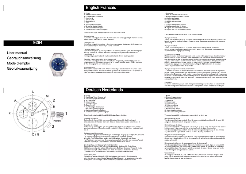 Imagen de la primera página del manual del dispositivo 9264
