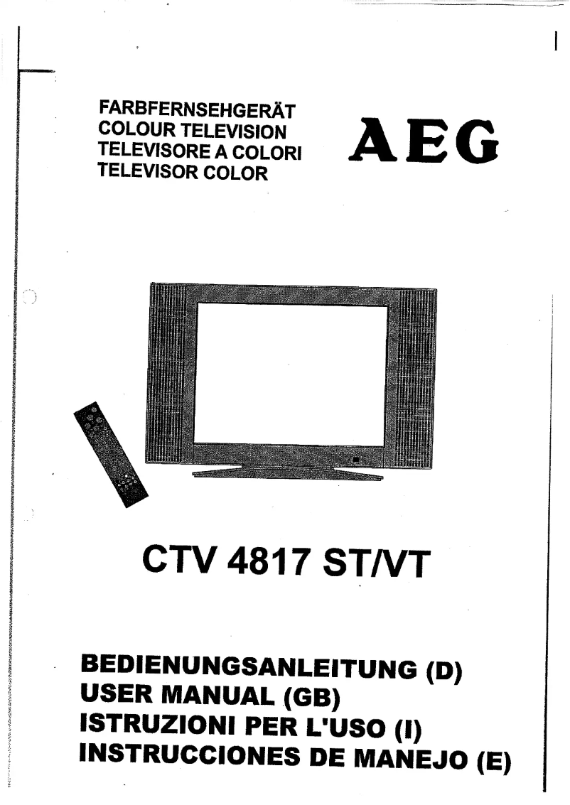 Página 1 del manual Manual de usuario AEG CTV 4817