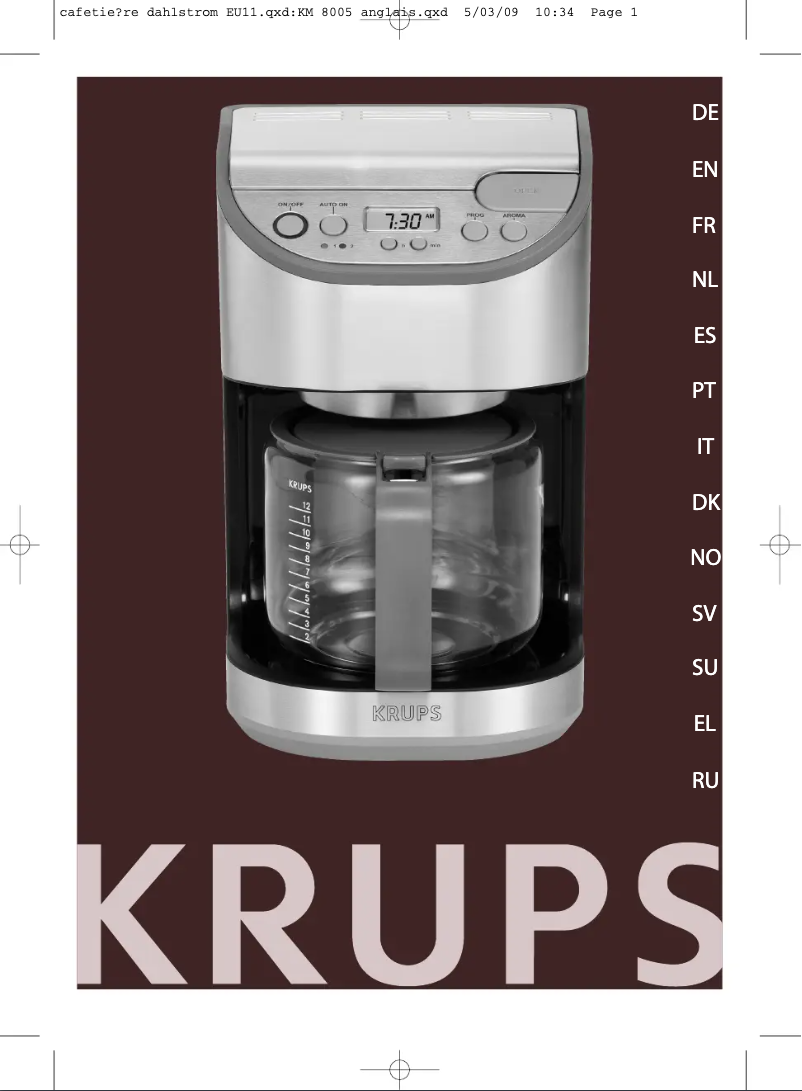 Página 1 del manual Manual de usuario Krups KM8005