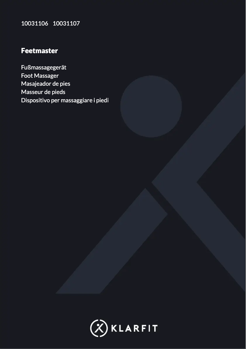 Página nº 1 - Manual de usuario Klarfit Feetmaster