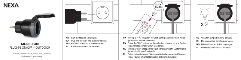 Imagen de la primera página del manual del dispositivo MGDR-3500
