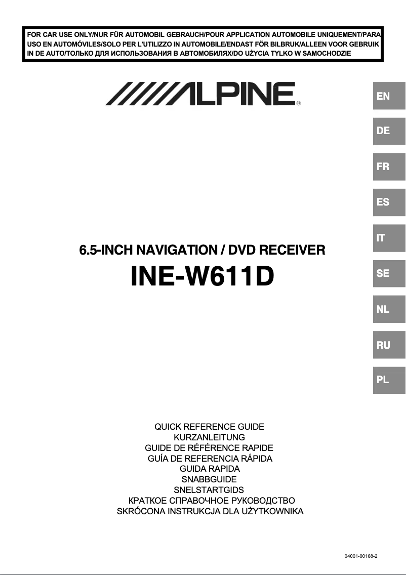 Imagen de la primera página del manual del dispositivo INE-W611D